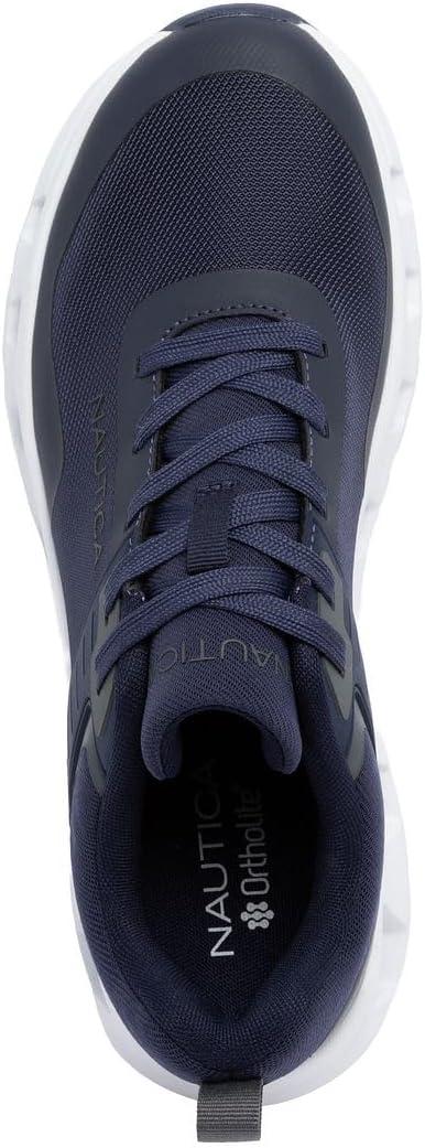imageNautica Mens Running Sneakers Sport Fashion LaceUp Athletic Soft Shoes for Gym Tennis Men Cushioned Breathable Lightweight amp ComfortableNavy Charcoalbolang