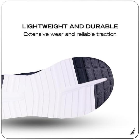 imageNautica Mens Running Sneakers Sport Fashion LaceUp Athletic Soft Shoes for Gym Tennis Men Cushioned Breathable Lightweight amp ComfortableNavy White Gobi