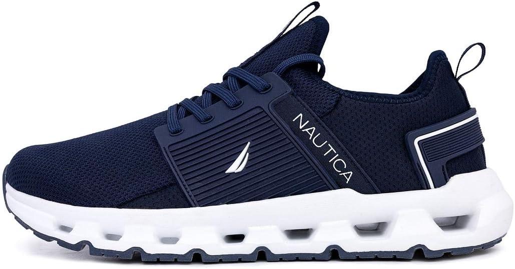 imageNautica Mens Running Sneakers Sport Fashion LaceUp Athletic Soft Shoes for Gym Tennis Men Cushioned Breathable Lightweight amp ComfortableNavy White Cailen