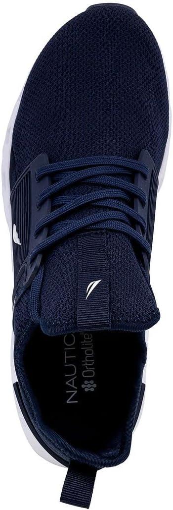 imageNautica Mens Running Sneakers Sport Fashion LaceUp Athletic Soft Shoes for Gym Tennis Men Cushioned Breathable Lightweight amp ComfortableNavy White Cailen