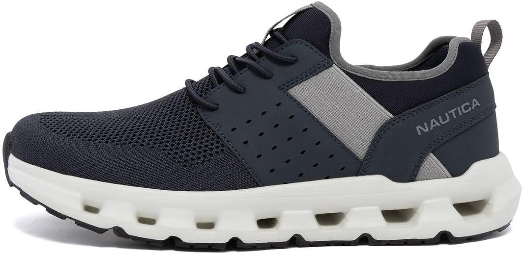 imageNautica Mens Running Sneakers Sport Fashion LaceUp Athletic Soft Shoes for Gym Tennis Men Cushioned Breathable Lightweight amp ComfortableNavy Zer