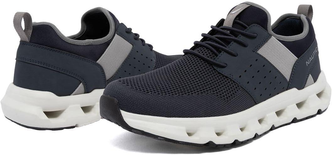 imageNautica Mens Running Sneakers Sport Fashion LaceUp Athletic Soft Shoes for Gym Tennis Men Cushioned Breathable Lightweight amp ComfortableNavy Zer
