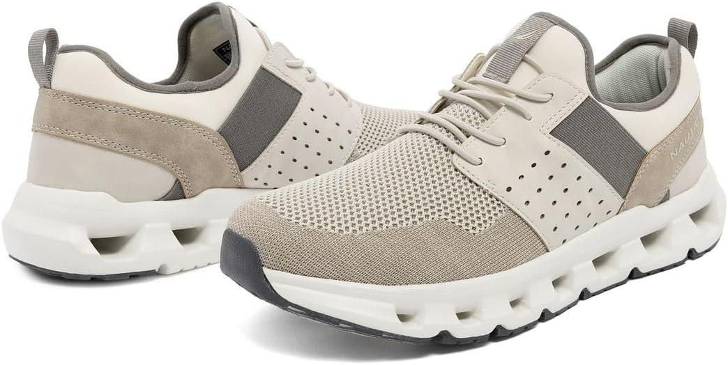 imageNautica Mens Running Sneakers Sport Fashion LaceUp Athletic Soft Shoes for Gym Tennis Men Cushioned Breathable Lightweight amp ComfortableOff White Zer