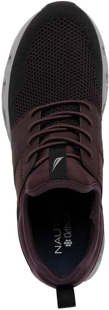 imageNautica Mens Running Sneakers Sport Fashion LaceUp Athletic Soft Shoes for Gym Tennis Men Cushioned Breathable Lightweight amp ComfortablePlum Black Zer