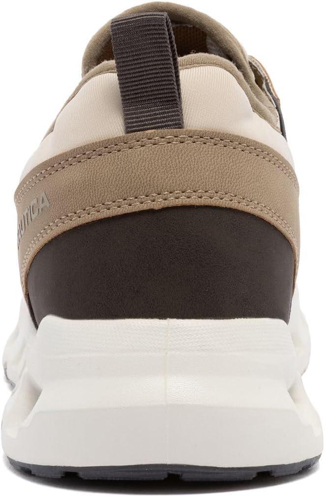 imageNautica Mens Running Sneakers Sport Fashion LaceUp Athletic Soft Shoes for Gym Tennis Men Cushioned Breathable Lightweight amp ComfortableTaupe Zer