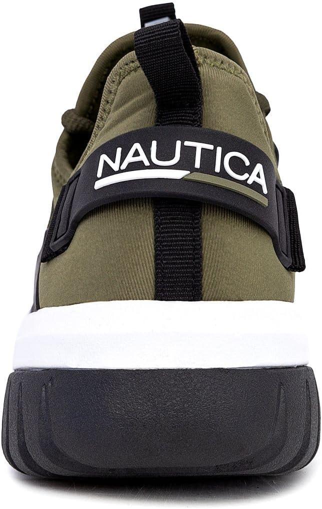 imageNautica Mens Sneakers Athletic Comfortable Casual LaceUp Fashion Walking ShoesOlive Black Geoff