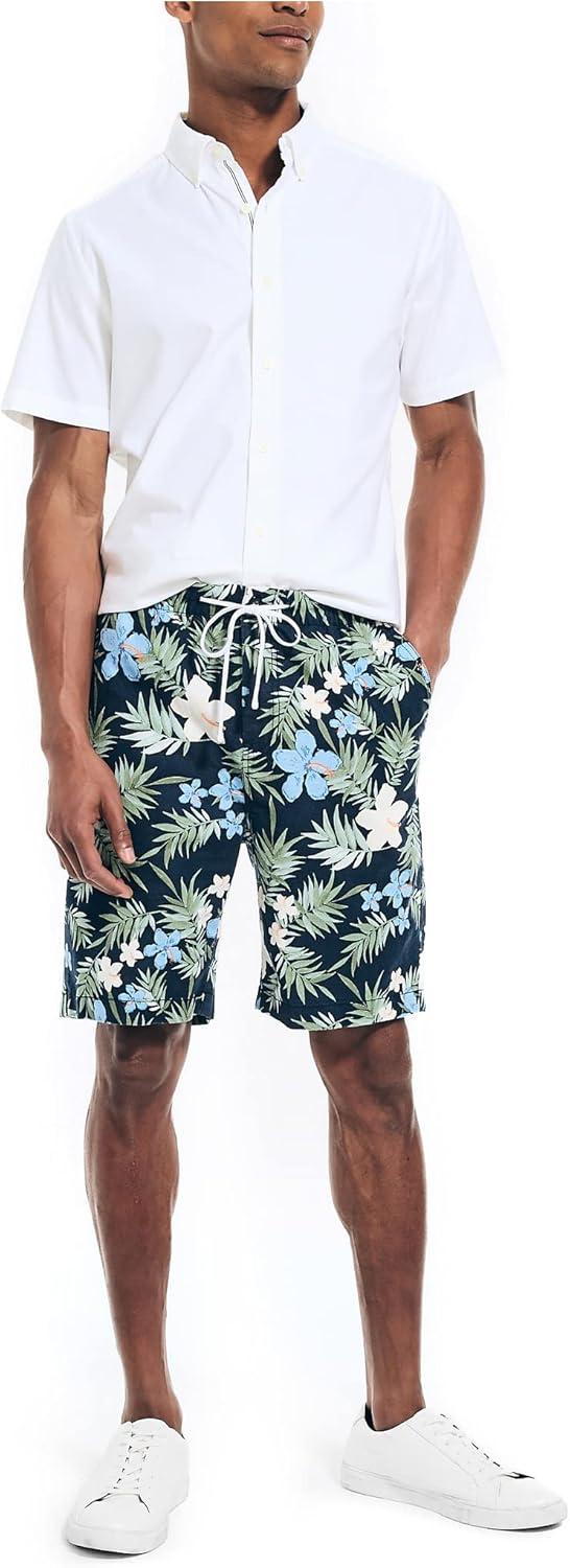 imageNautica Mens Sustainably Crafted 85 Printed Cabana ShortNavy