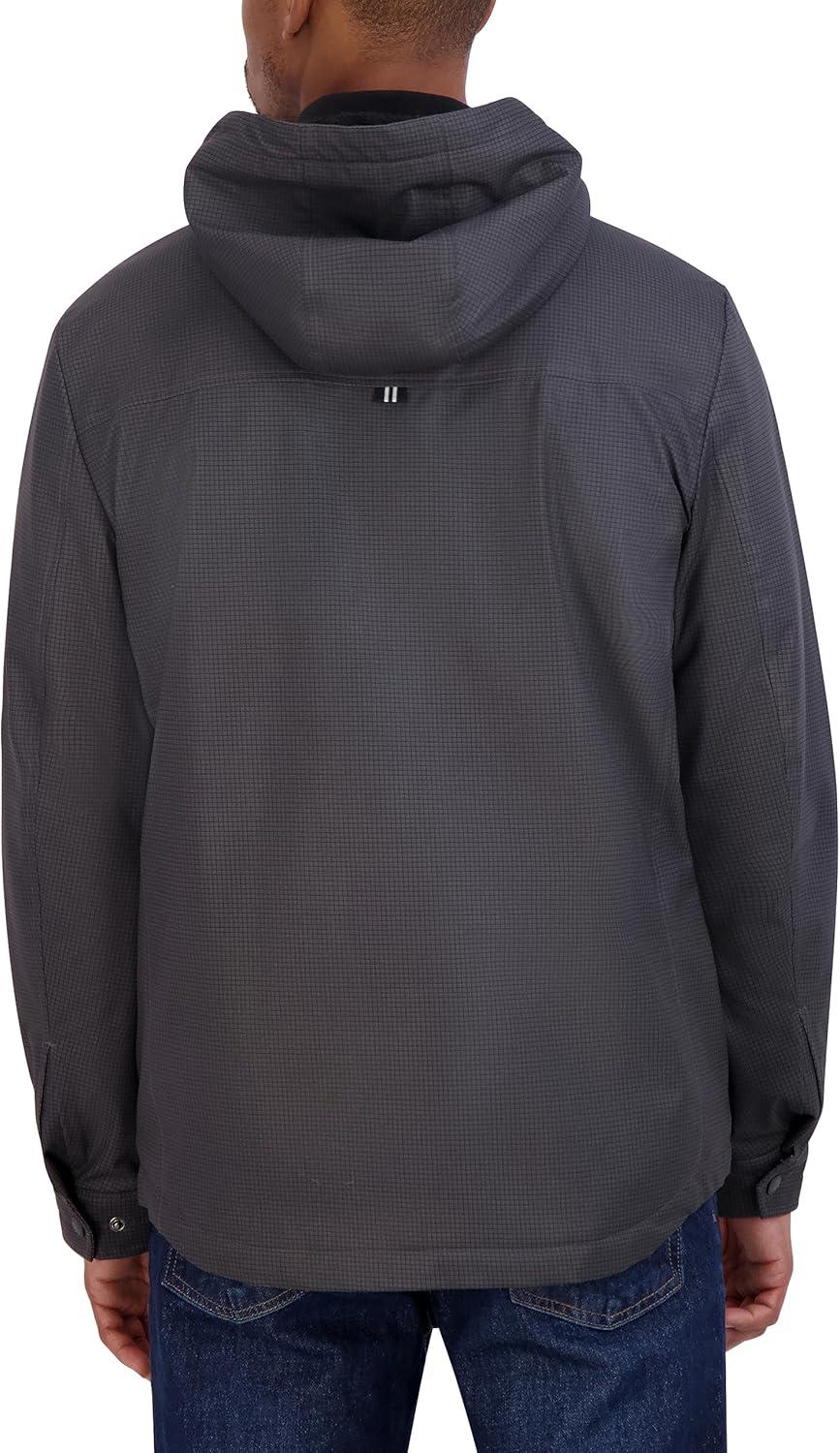 imageNautica Mens Transitional Sherpa Lined Hooded JacketAsphalt