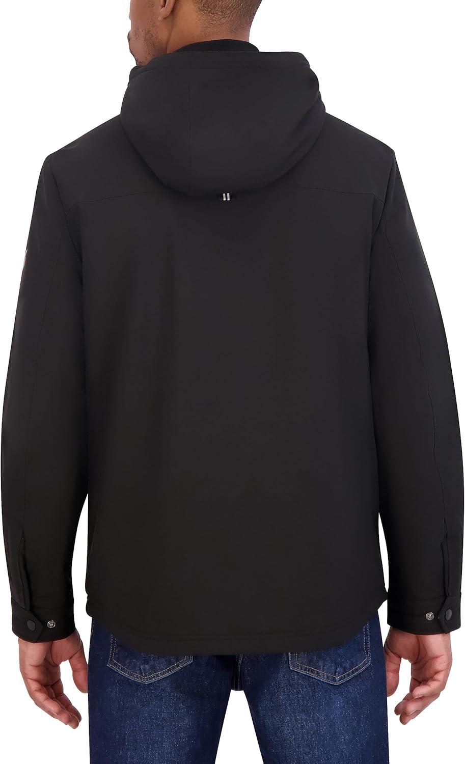 imageNautica Mens Transitional Sherpa Lined Hooded JacketEbony