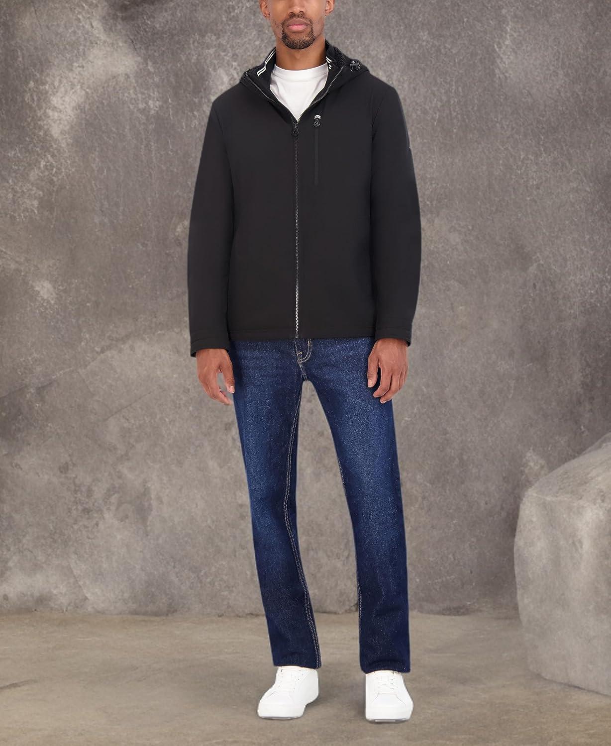 imageNautica Mens Transitional Sherpa Lined Hooded JacketEbony