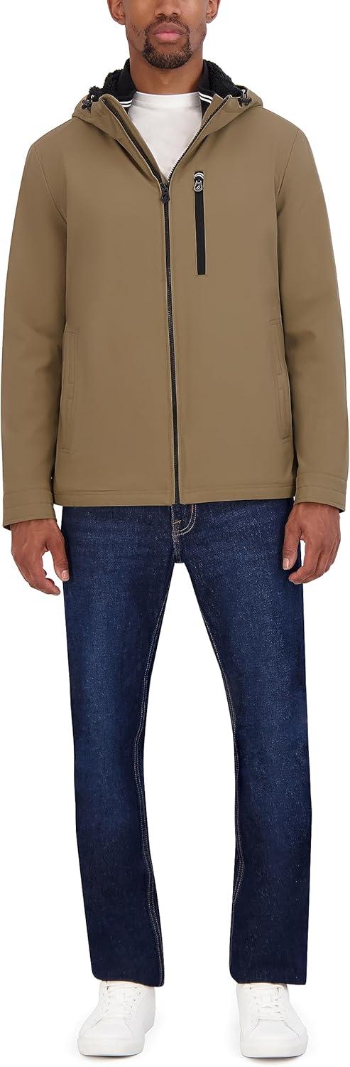 imageNautica Mens Transitional Sherpa Lined Hooded JacketOtter