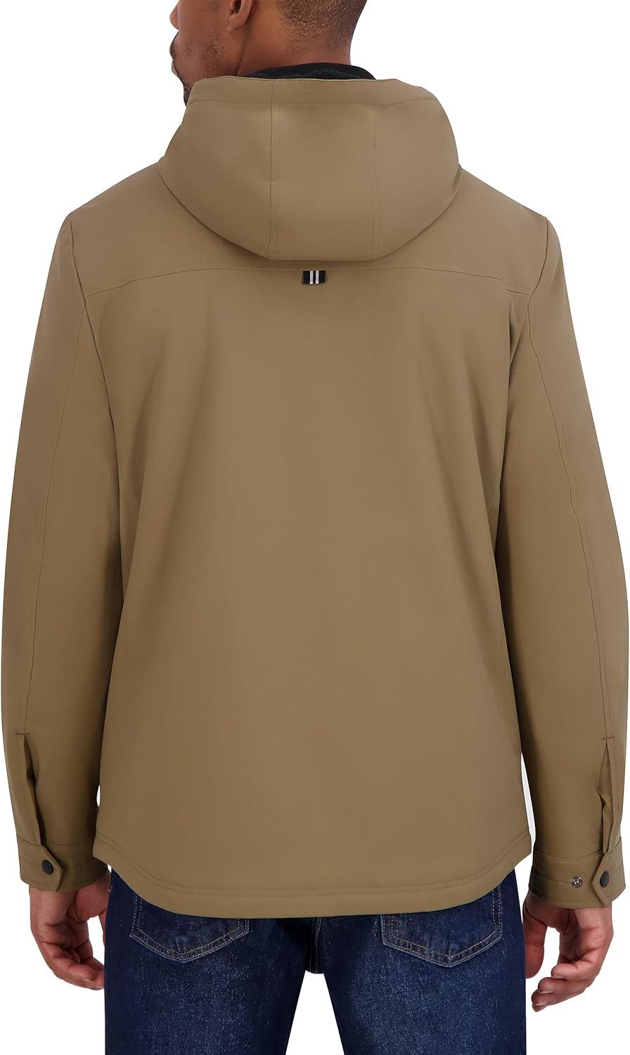 imageNautica Mens Transitional Sherpa Lined Hooded JacketOtter
