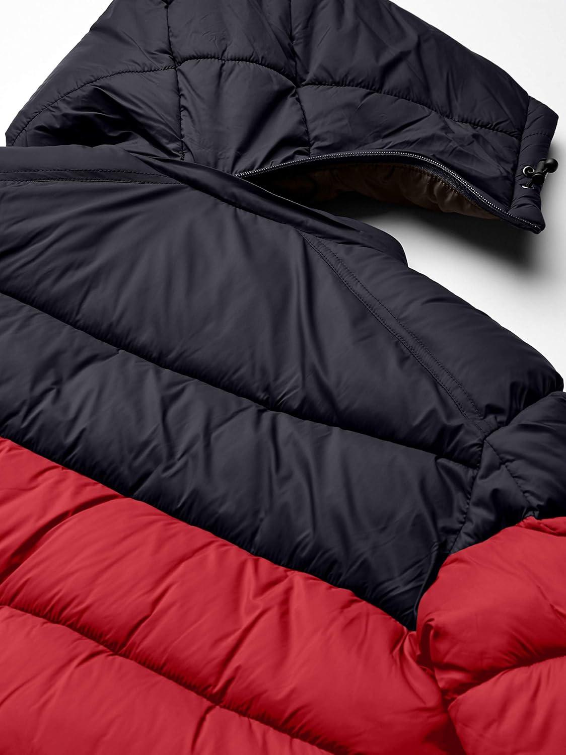 imageNautica Mens Water Resistant Nylon Puffer JacketRed