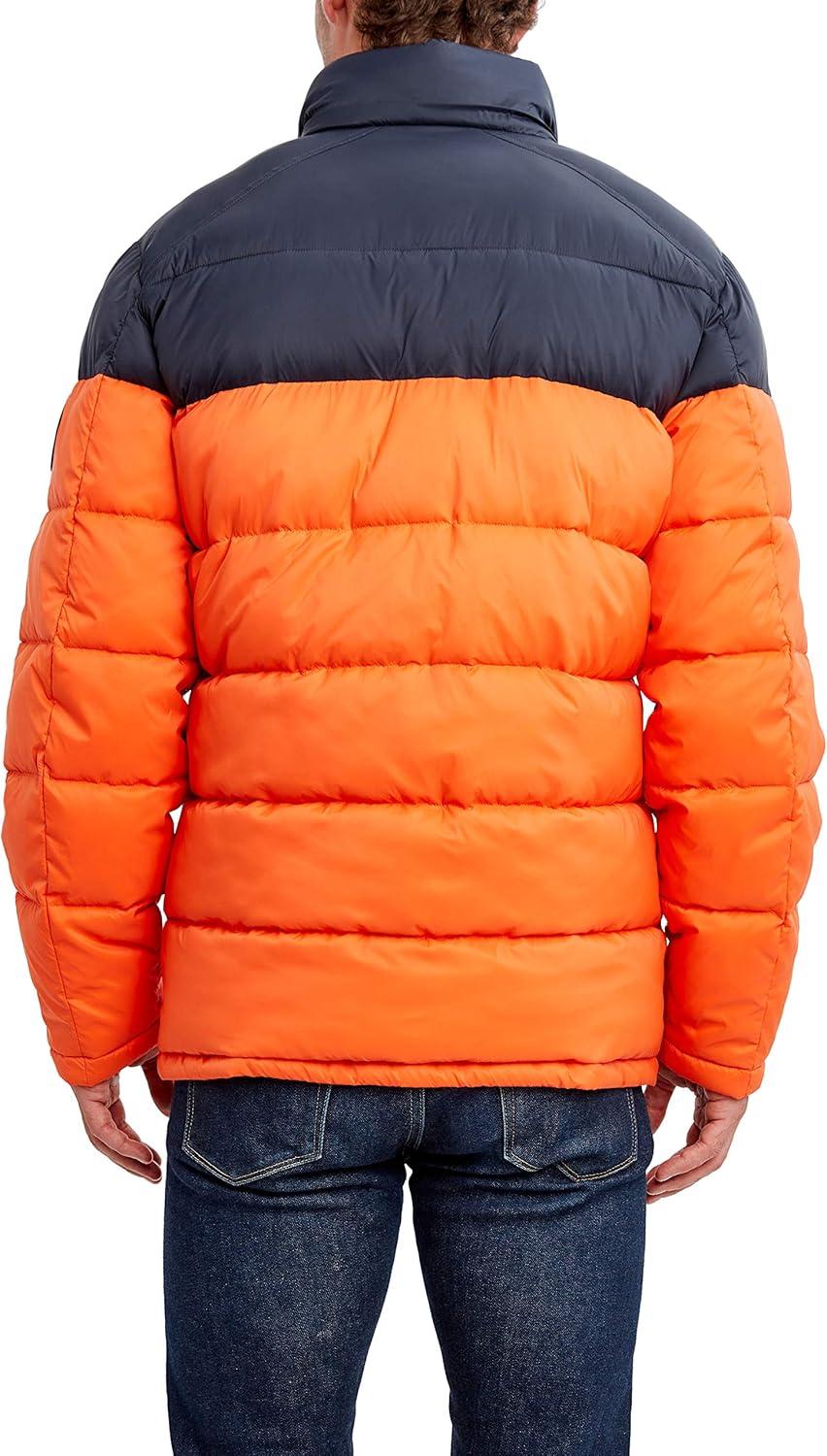 imageNautica Mens Water Resistant Nylon Puffer JacketRustic Sunset