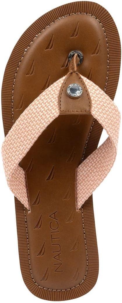 imageNautica Womens Casual Thong FlipFlop SandalsCoral