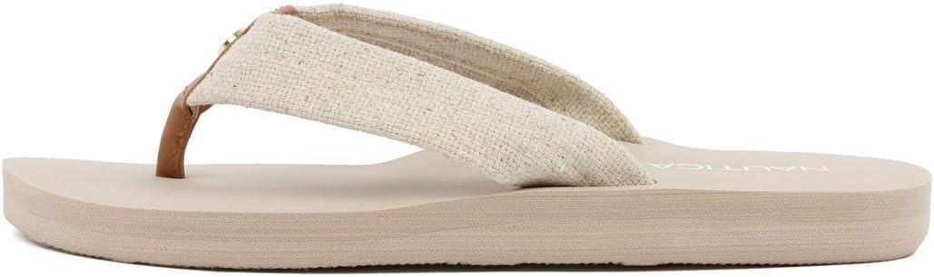 imageNautica Womens Casual Thong FlipFlop SandalsNaturaldune