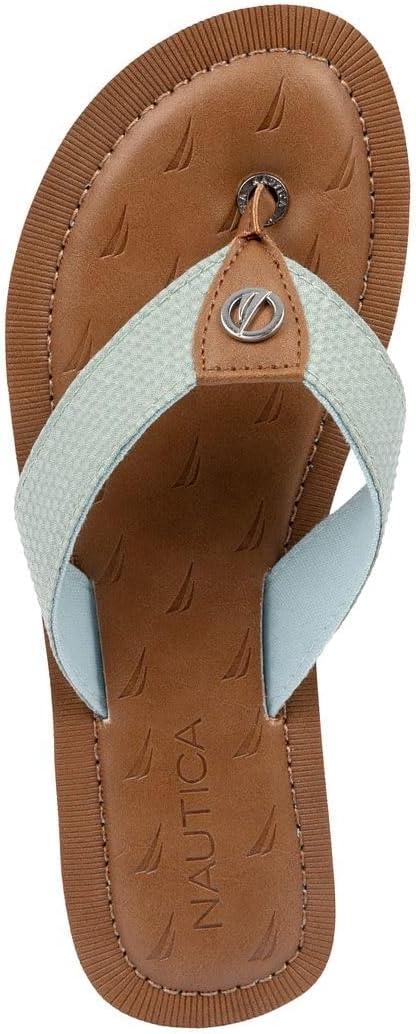 imageNautica Womens Casual Thong FlipFlop SandalsSage