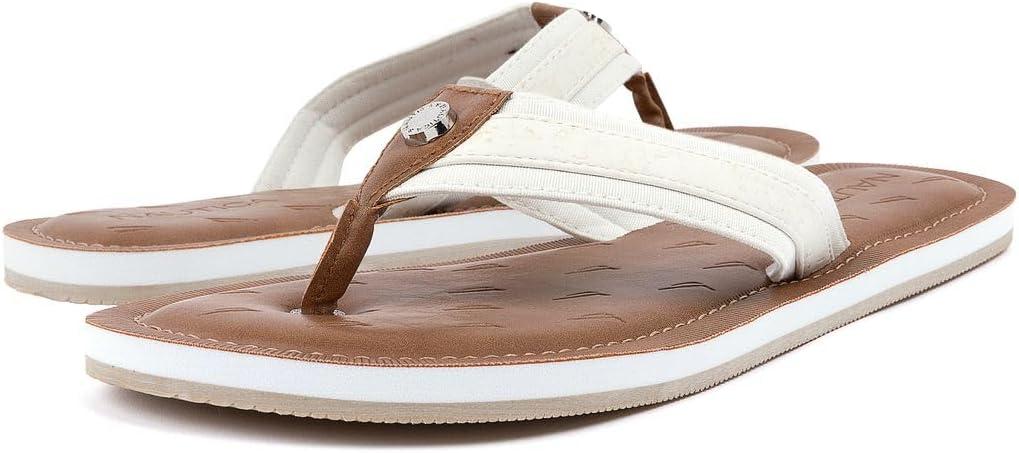 imageNautica Womens Casual Thong FlipFlop SandalsWhite