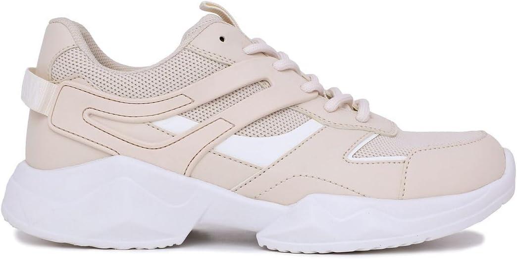 imageNautica Womens Fashion Sneaker LaceUp Jogger Running Shoe Casual Walking Tennis SneakerHillbrookbone
