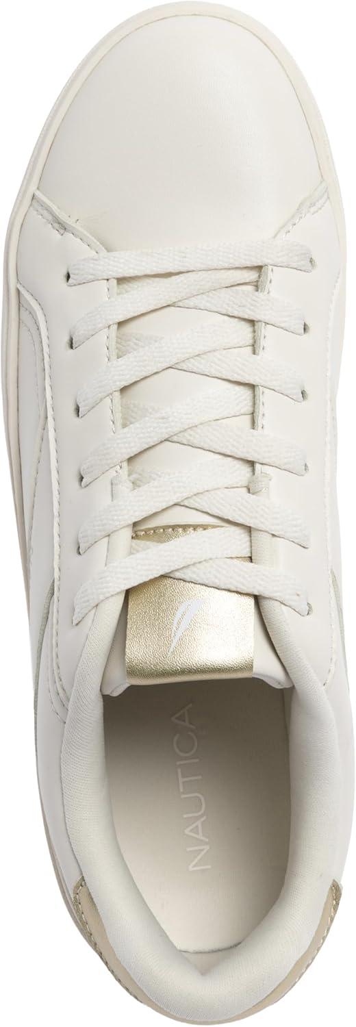 imageNautica Womens LaceUp Platform Fashion Sneakers LowTop Casual Walking amp Tennis Shoes PlatformBonesaylyn