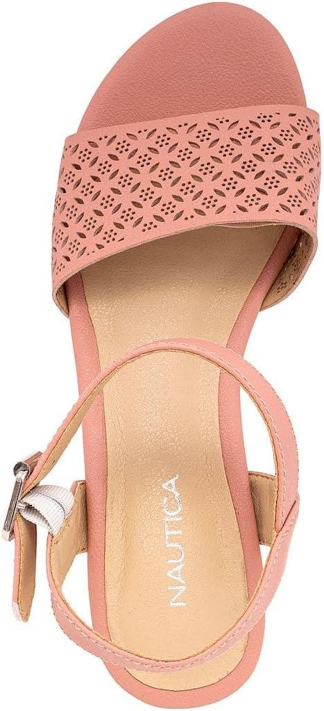 imageNautica Womens Platform Wedge Sandals Fashion Ankle Strap Lightweight Cushioned Casual Beach Sandal Lightweight amp ComfortableMauve