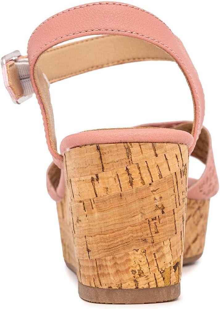 imageNautica Womens Platform Wedge Sandals Fashion Ankle Strap Lightweight Cushioned Casual Beach Sandal Lightweight amp ComfortableMauve
