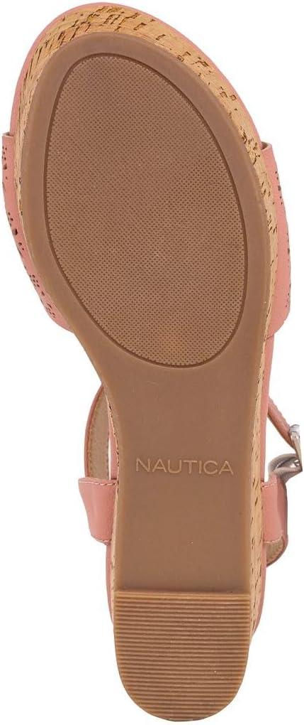 imageNautica Womens Platform Wedge Sandals Fashion Ankle Strap Lightweight Cushioned Casual Beach Sandal Lightweight amp ComfortableMauve