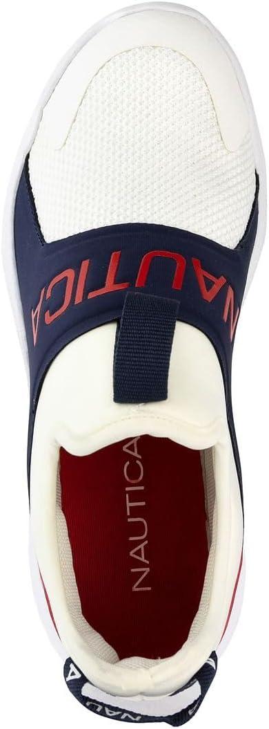 imageNautica Womens SlipOn Sneakers Comfortable Running Shoes Stylish amp Easy to Wear Perfect for Everyday WearSaffronred White Blue