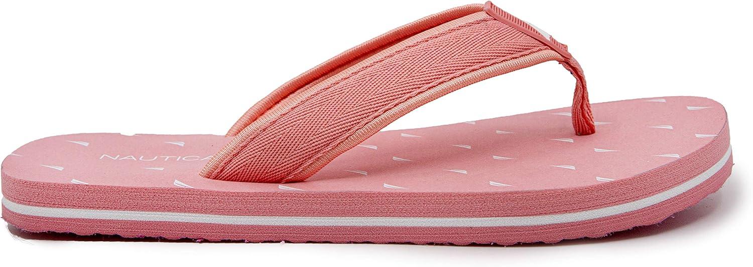 imageNautica Womens Thong Strap Sandal FlipFlop Boat SlidePink