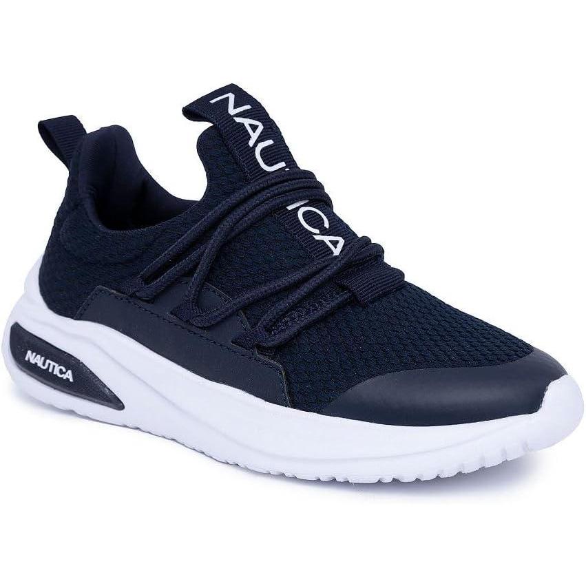 imageNautica Kids Athletic SlipOn Sneakers Comfortable Bungee Running Shoes for Boys and Girls Stylish and Supportive Footwear for Active Kids Big KidLittle KidToddlerNavy