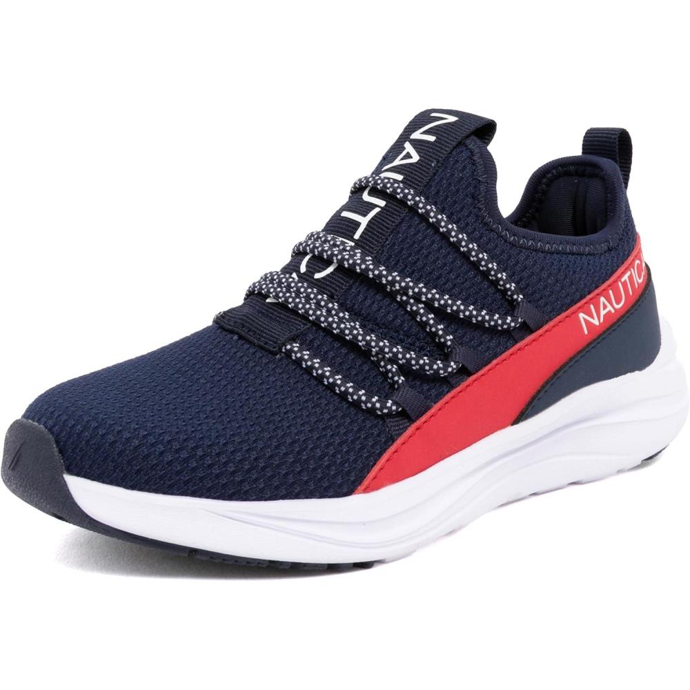 imageNautica Kids Boys and Girls Athletic SlipOn Sneakers Lightweight Bungee Running Shoes for Toddler Little Kid and Big KidAmericanaseabert