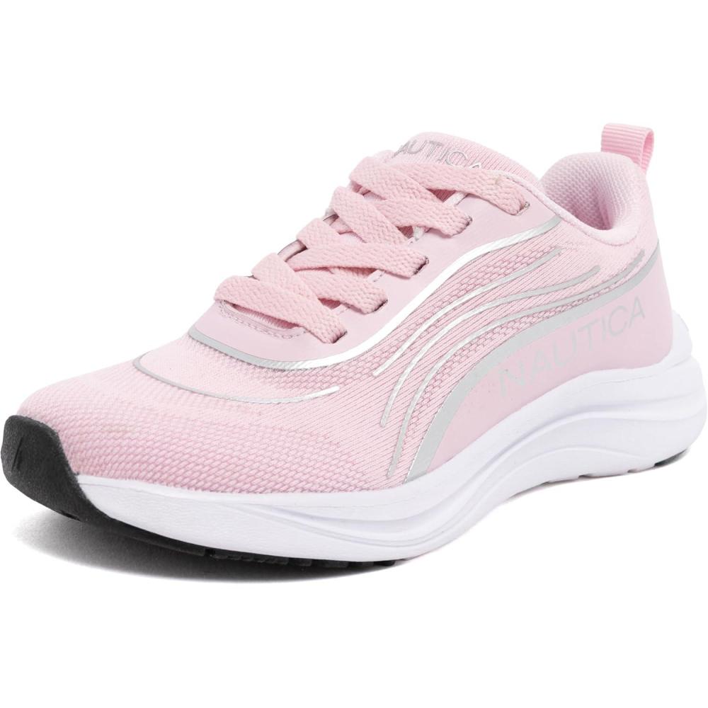 imageNautica Kids Girls Metallic Fashion Sneaker LaceUp Athletic Running Shoe I kappil I Big Kid Little Kid ToddlerBlush Silvermarius