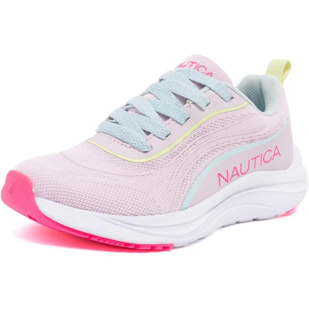 imageNautica Kids Girls Metallic Fashion Sneaker LaceUp Athletic Running Shoe I kappil I Big Kid Little Kid ToddlerLilac Pink Bluemarius