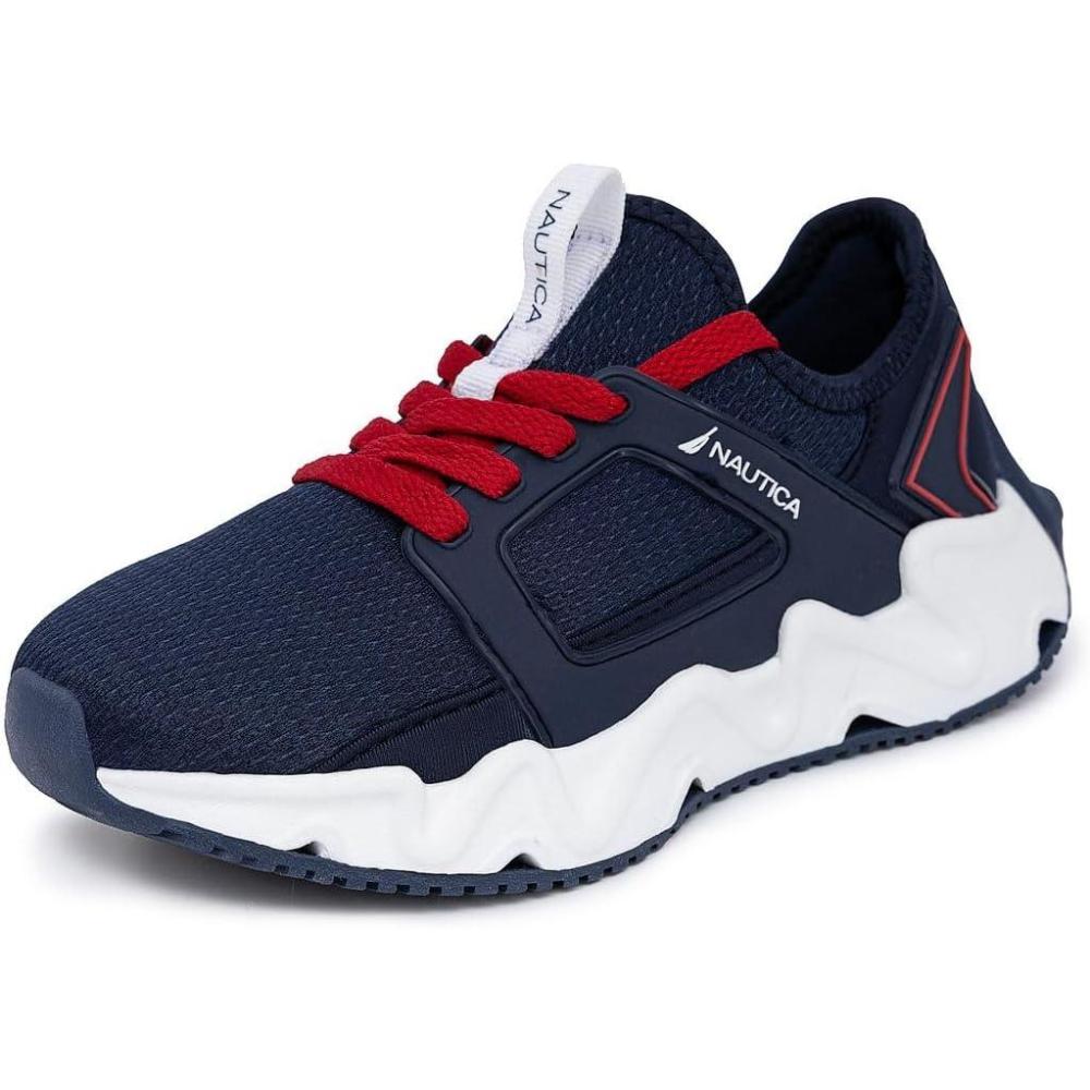 imageNautica Kids Running Sneakers Comfortable Shoes for Boys and Girls Sizes for Big amp Little Kids LaceUpBungee ManalapinAmericanamazi