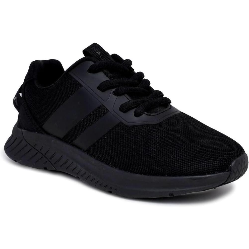 imageNautica Kids Running Sneakers  Comfortable Shoes for Boys and Girls  Sizes for Big amp Little Kids LaceUpBungee ManalapinBlack Monomanalapin
