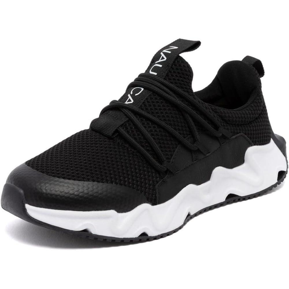 imageNautica Kids Running Sneakers  Comfortable Shoes for Boys and Girls  Sizes for Big amp Little Kids LaceUpBungee ManalapinBlackmimm