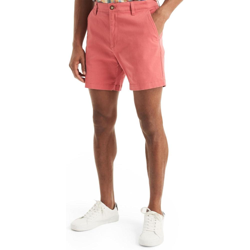 imageNautica Mens 6 Deck ShortMineral Red