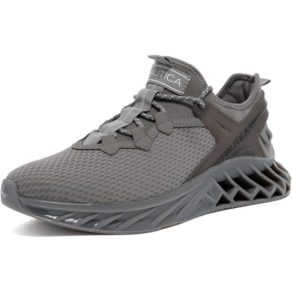 imageNautica Mens Casual Fashion Sneakers Lightweight LaceUp Athletic Walking Shoes for Gym amp Tennis ComfortableCharcoal Tonalwandal