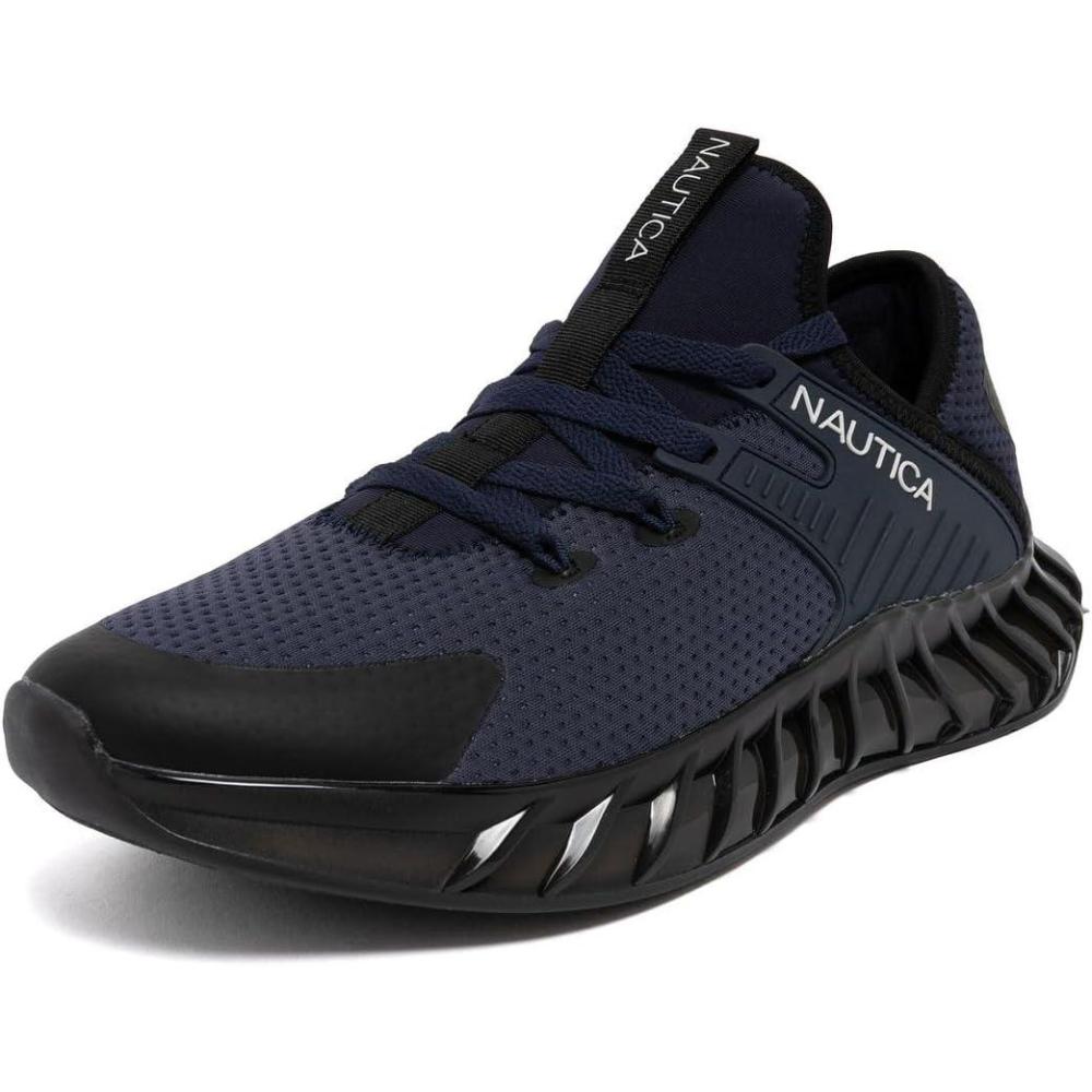 imageNautica Mens Casual Fashion Sneakers Lightweight LaceUp Athletic Walking Shoes for Gym amp Tennis ComfortableNavy Blackkediri