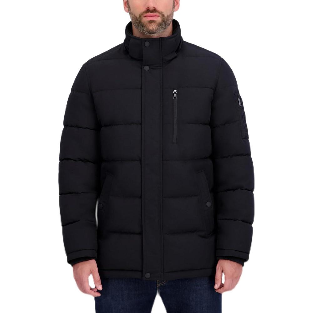 imageNautica Mens Heavyweight Puffer Jacket Parka Winter Coat Regular Big amp Tall SizesBlack