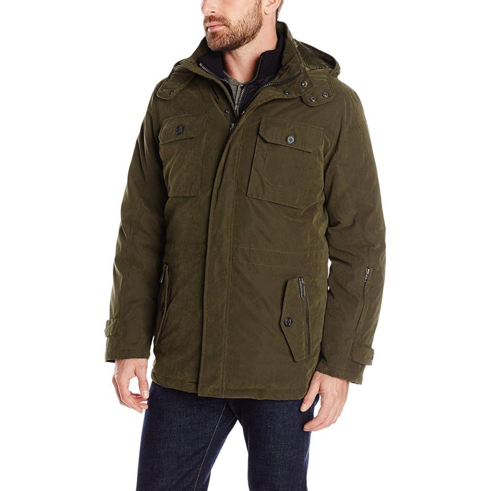 imageNautica Mens Heavyweight Puffer Jacket Parka Winter Coat Regular Big amp Tall SizesForest Night