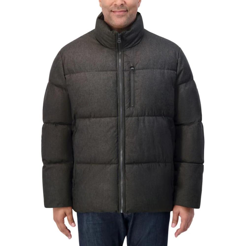 imageNautica Mens Lightweight Quilted Puffer Jacket Full Zip Transitional OuterwearErmine
