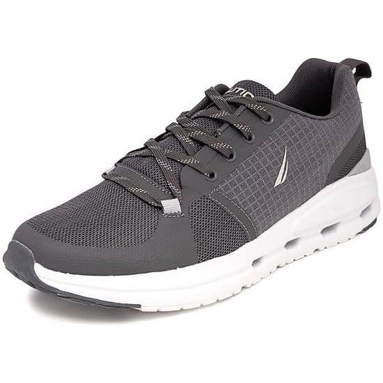 imageNautica Mens Running Sneakers Sport Fashion LaceUp Athletic Soft Shoes for Gym Tennis Men Cushioned Breathable Lightweight amp ComfortableCharcoal