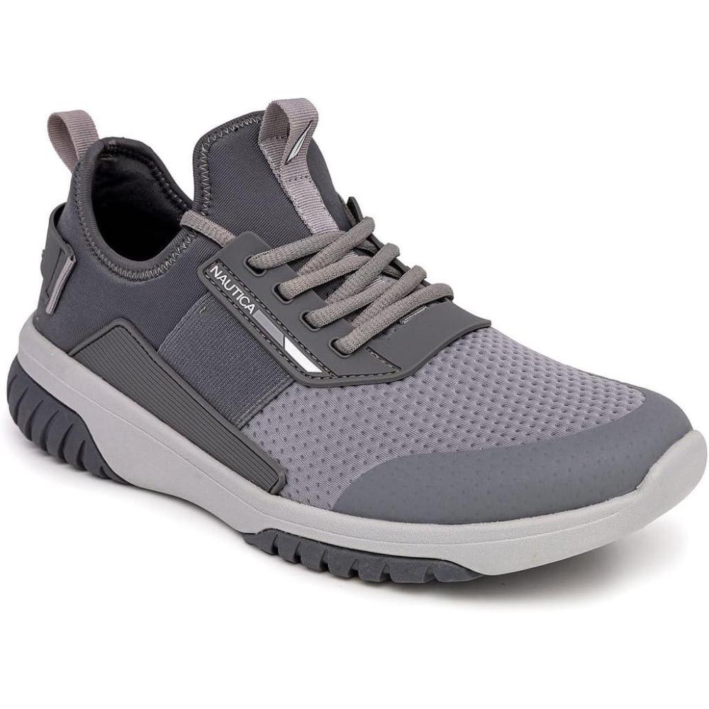 imageNautica Mens Sneakers Athletic Comfortable Casual LaceUp Fashion Walking ShoesGrey Mix Geoff
