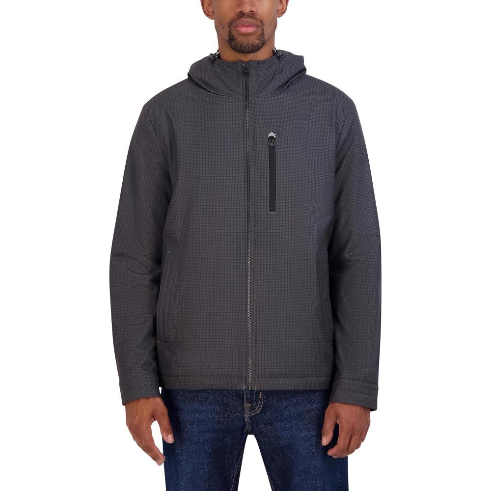 imageNautica Mens Transitional Sherpa Lined Hooded JacketAsphalt