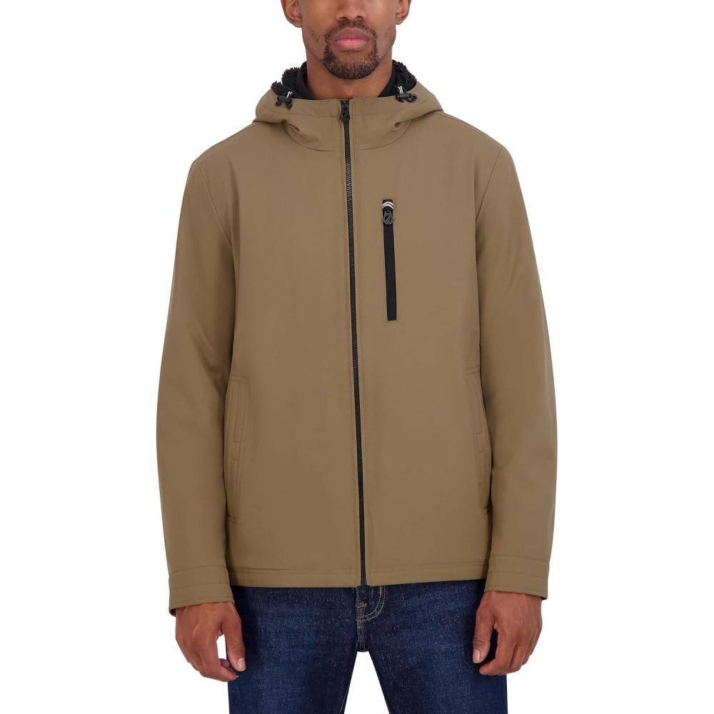 imageNautica Mens Transitional Sherpa Lined Hooded JacketOtter