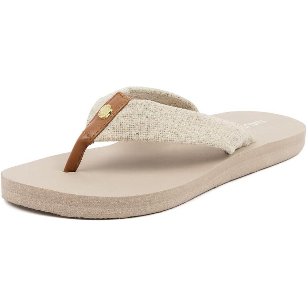 imageNautica Womens Casual Thong FlipFlop SandalsNaturaldune