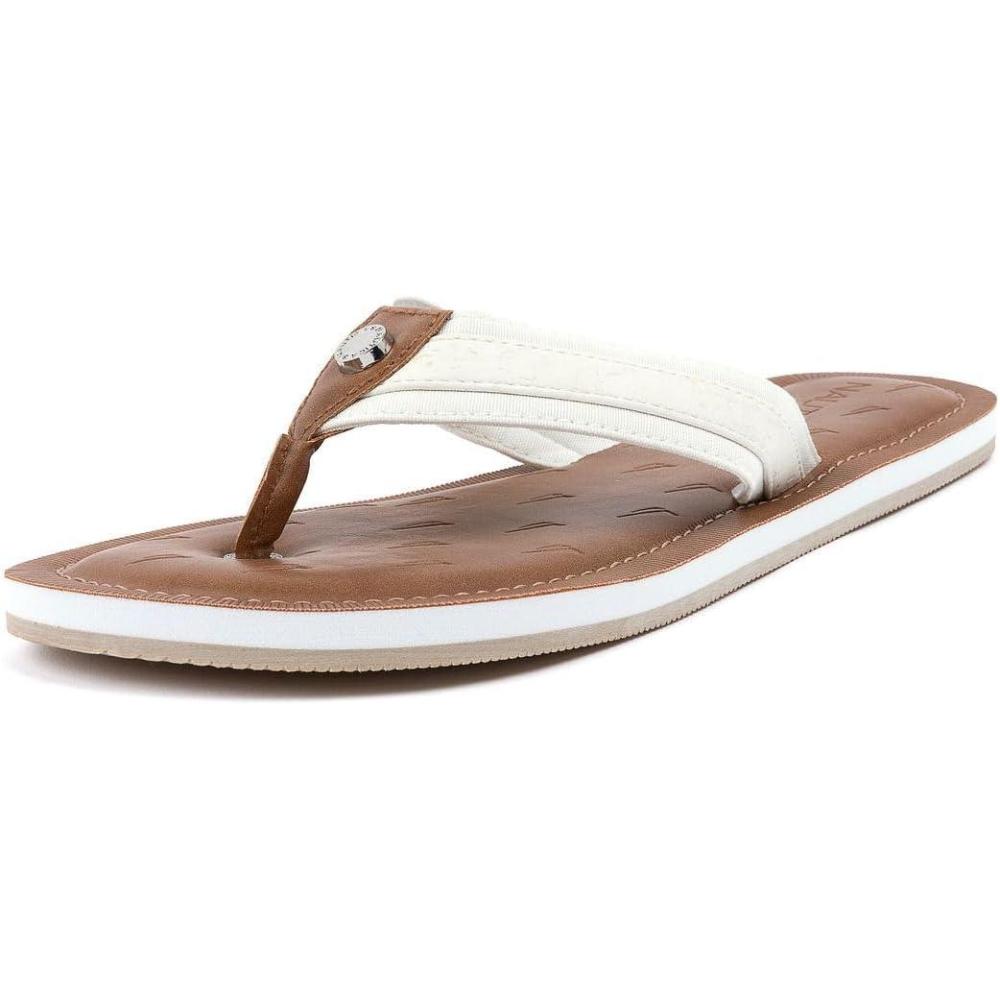 imageNautica Womens Casual Thong FlipFlop SandalsWhite