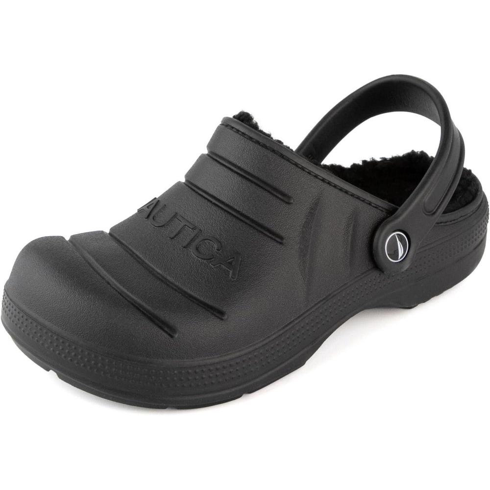 imageNautica Womens Clogs Athletic Sports Sandal Water Shoes SlipOn with Adjustable Back Strap Beach Sports Shoe River EdgeBlackriver Breese