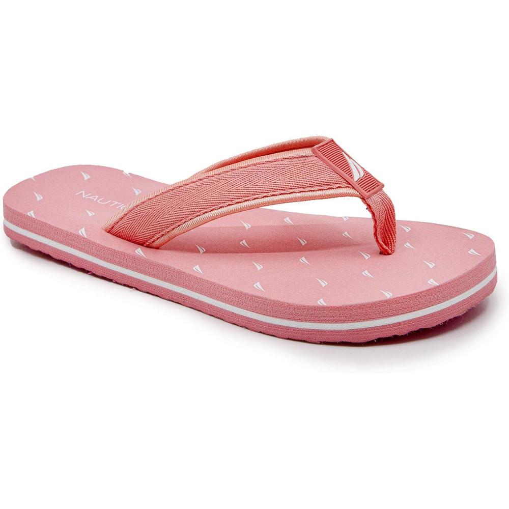 imageNautica Womens Thong Strap Sandal FlipFlop Boat SlidePink